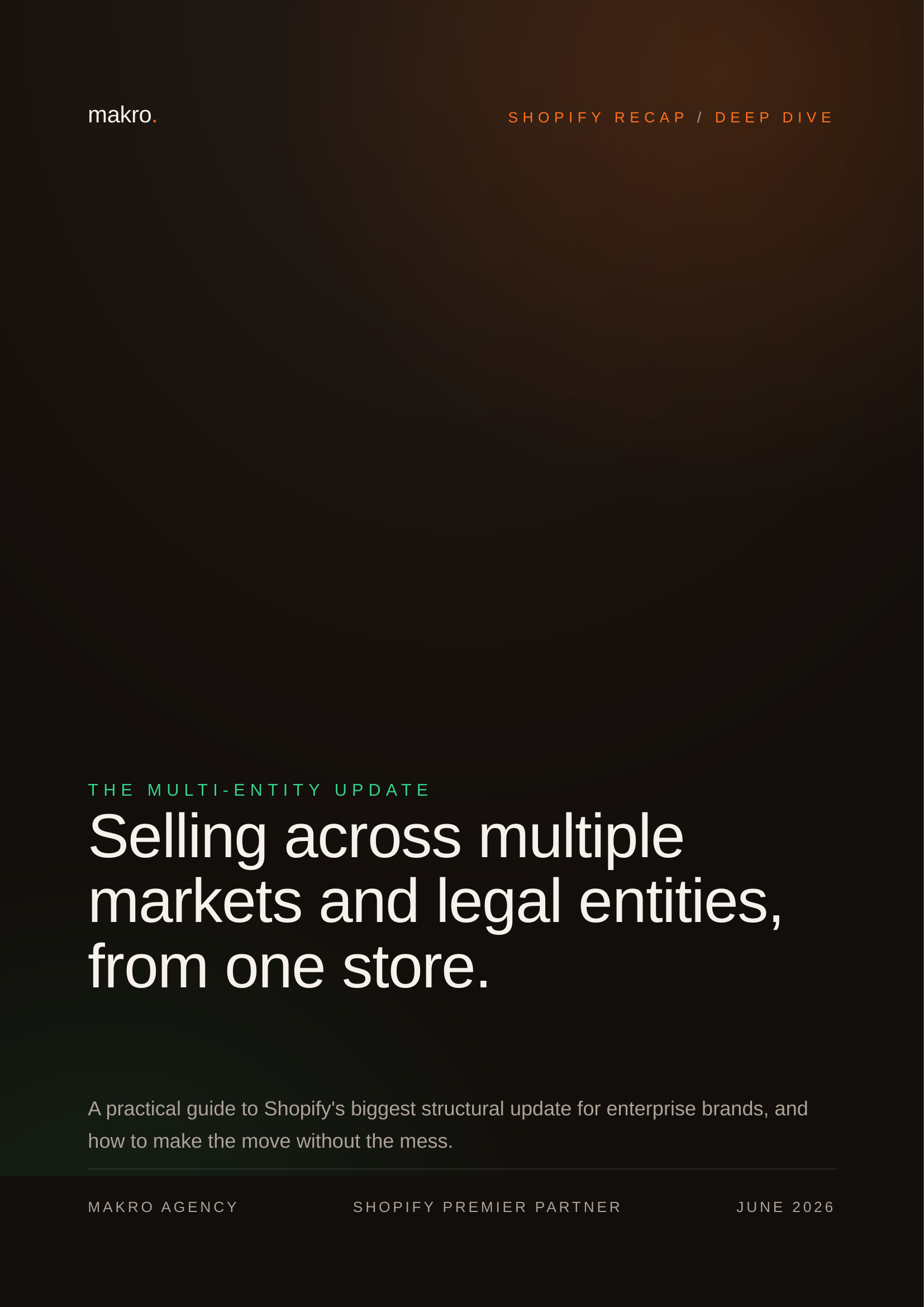 The multi-entity update: selling across multiple markets and legal entities, from one store