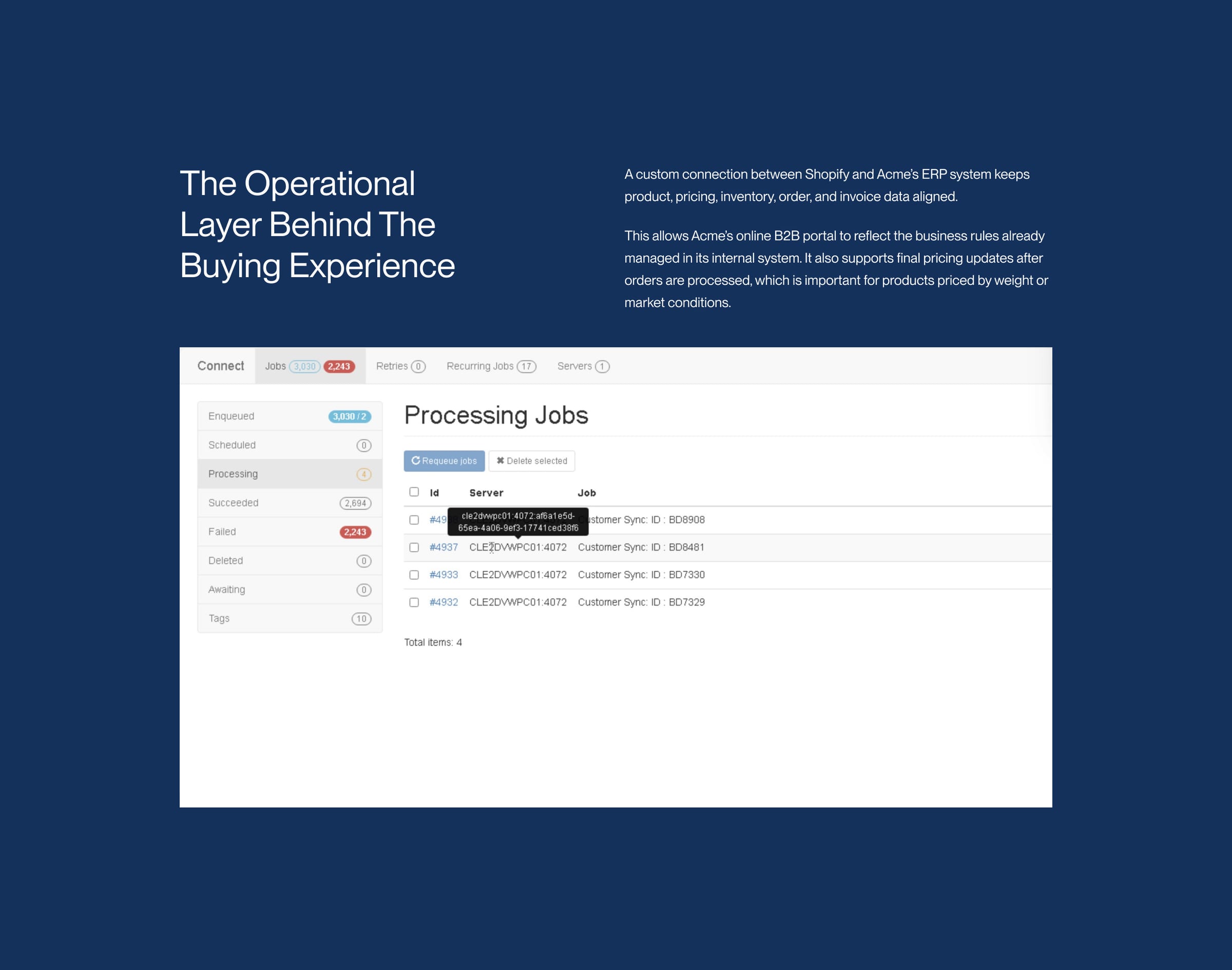 The Operational Layer Behind the Buying Experience: a custom Shopify to Infor M3 ERP connection